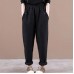 Vivid black pants  spring elastic waist pockets Photography trousers